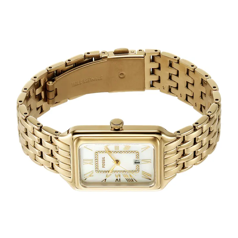 Fossil Raquel Quartz White MOP Dial Gold-tone Ladies Watch- ES5304